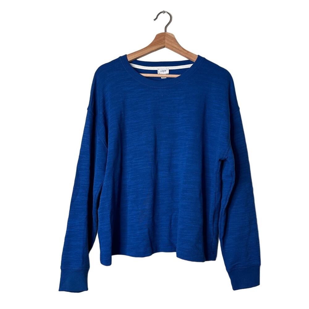 J.Crew Vibrant Royal Blue Crew Neck Pullover LARGE